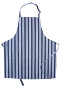 AMOUR INFINI Cotton Aprons for Women with Pockets Adjustable Strap and Waist Ties Reusable Printed Aprons for Baking, Cooking, Gardening (27.5 x 33 Inches - Blue)