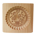 Wooden Cookie Biscuit Mold, 3D Baking Mold, Embossing Craft Decorating Baking Tool, Suitable for Halloween Thanksgiving Christmas Kitchen DIY (Xmas-A-3PCS)