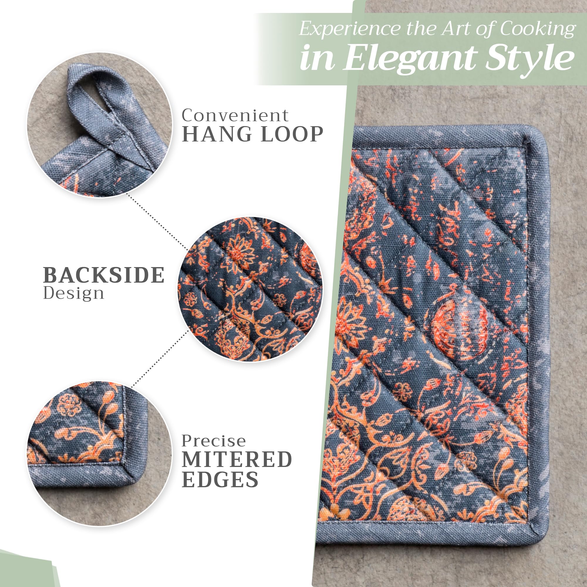 Maison d' Hermine Pot Holders 100% Cotton Potholders (8" x 8", Pack of 1)