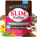 Venture Pal Slim Mushroom Coffee for Weight Loss, Instant Coffee with Berberine, Cinnamon, Yerba Mate, Turmeric, & More, 1800mg(10:1) Extract for Diet Support & Metabolism Boost - 40 Servings