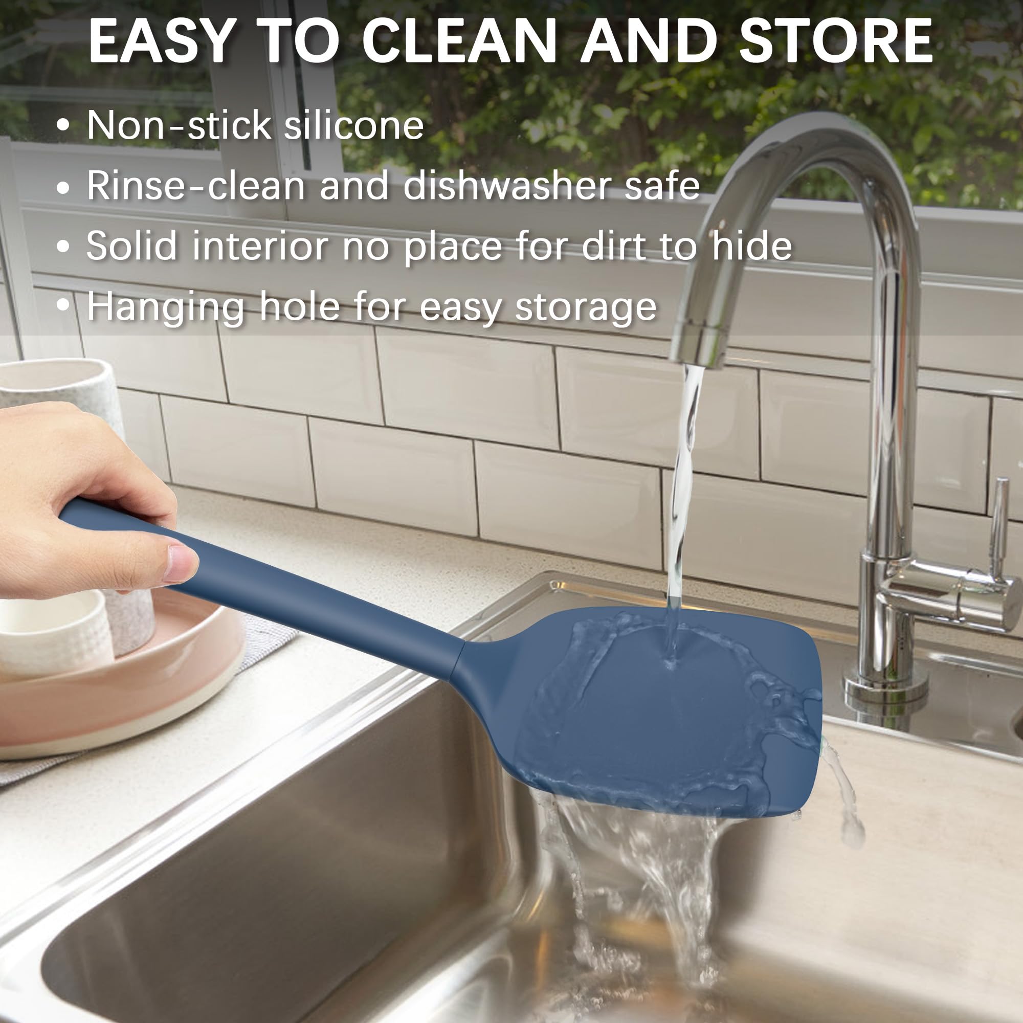 Coukre 2 Pack Silicone Spatula Set,High Heat Resistant, BPA-Free