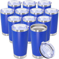 20oz Tumbler Stainless Steel Tumbler Coffee Tumbler with Lid Dark Blue, 12P