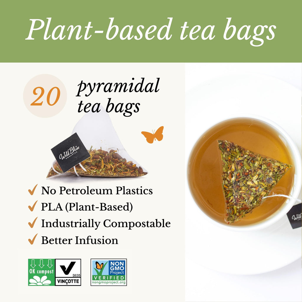 Wild Bliss Organic St Johns Wort Herbal Tea, Mood Balance, 20 Tea Bags