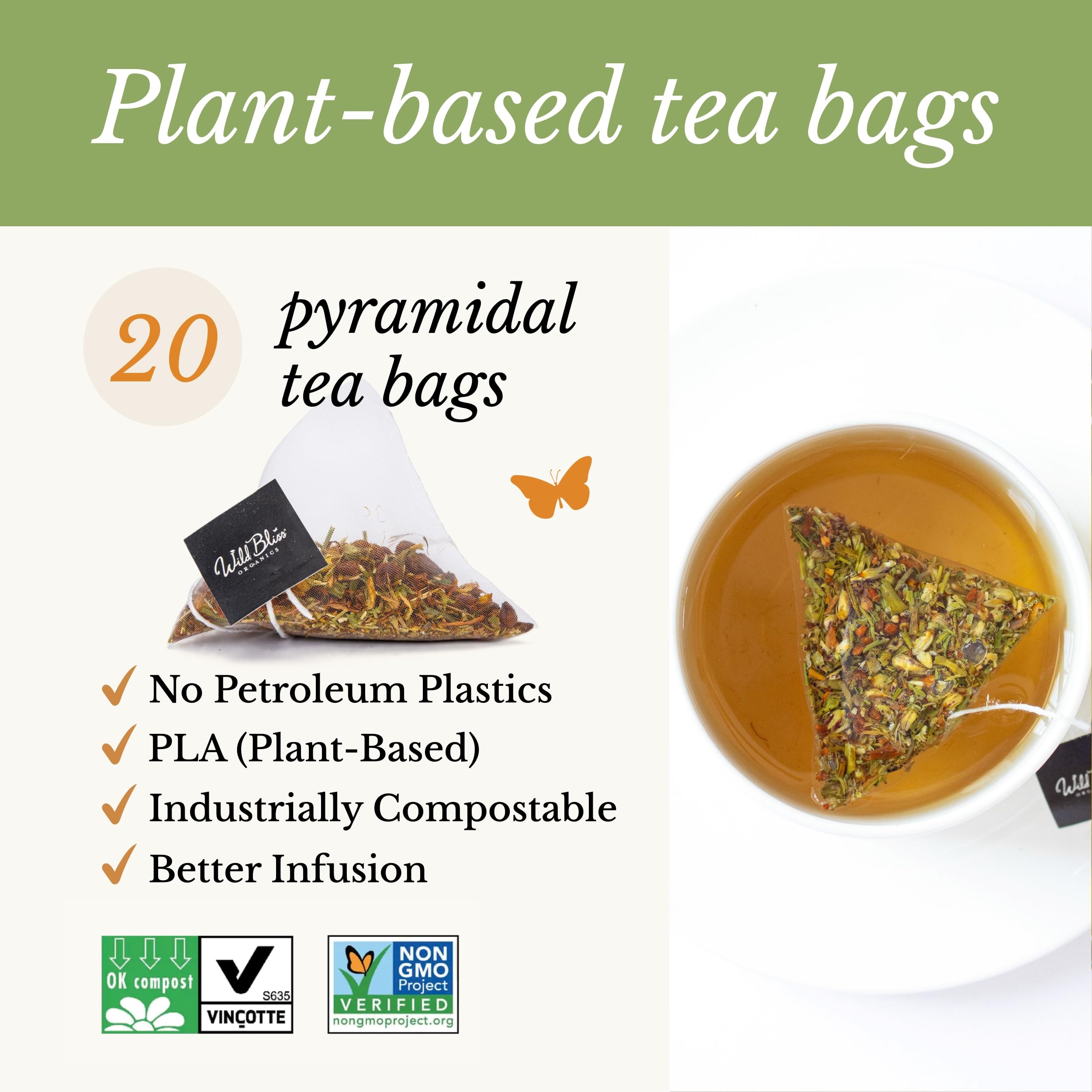 Wild Bliss Organic St Johns Wort Herbal Tea, Mood Balance, 20 Tea Bags
