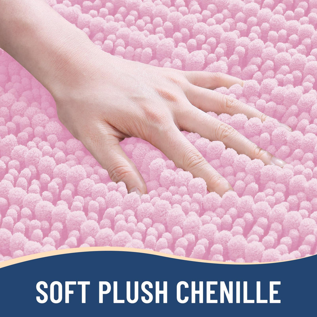 Arotive Bathroom Rugs Mat 34x21, Soft Absorbent Chenille Shaggy Bath Mat