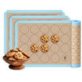 Macaron Baking Mat Silicone Non Stick, Full Sheet Reusable Pack of 2 Gray