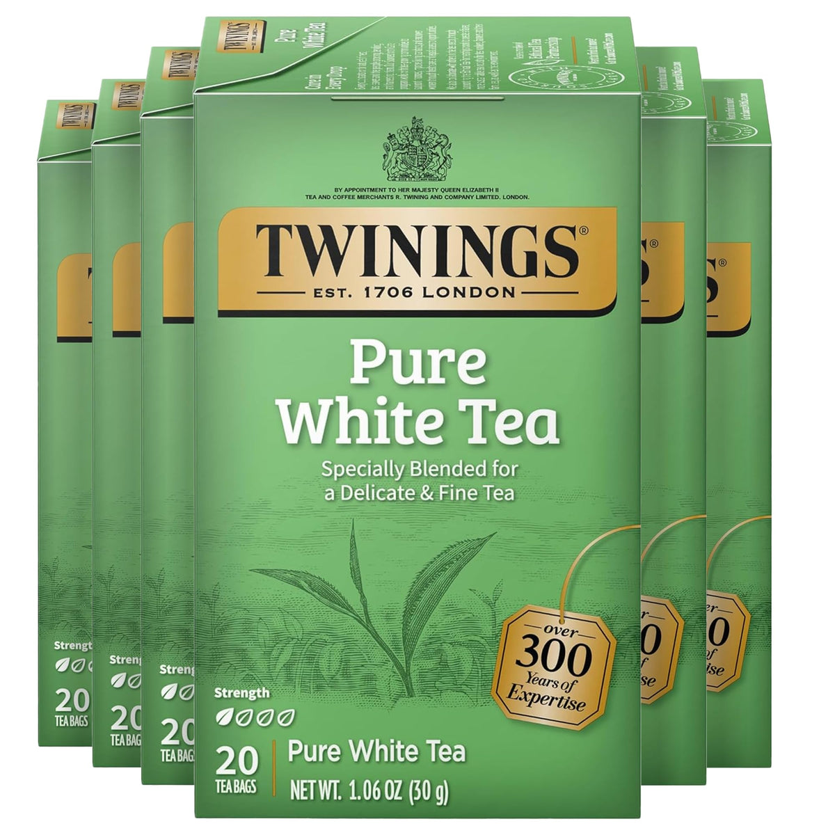 Twinings English Breakfast Black Tea Individually Wrapped Bags, 20 Count (Pack of 6), Flavourful, Robust, Caffeinated, Enjoy Hot or Iced, 120 Teabags