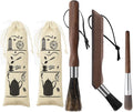 3pcs Coffee Grinder Cleaning Brush Espresso Machine Cleaning Tool Walnut Wood Handle Natural Bristles Coffee Machine Clean Tool