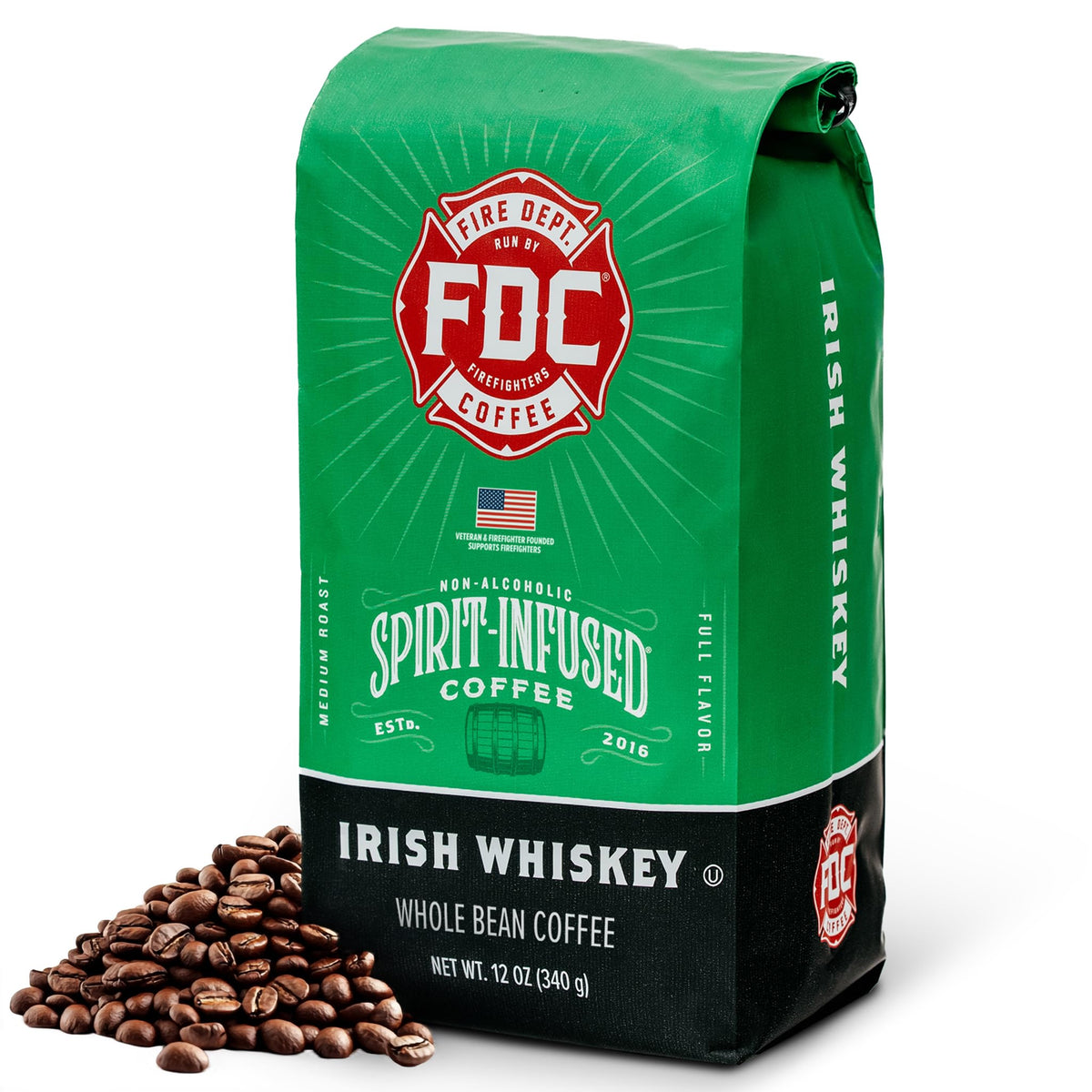 Fire Department Coffee Dark Roast Whole Bean Coffee - 12 oz