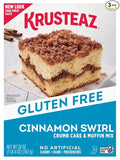 Krusteaz Gluten Free Baking Mix, Cinnamon Swirl Crumb Cake & Muffin Mix, Gluten Free with No Artificial Flavors, Colors or Preservatives, 20 Ounce (Pack of 3)