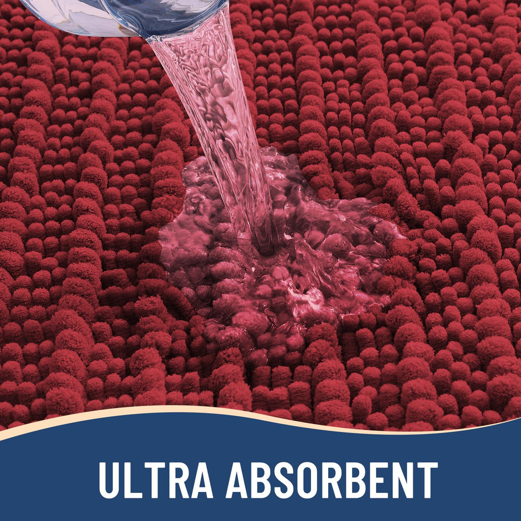 Arotive Bathroom Rugs Mat 30x20, Soft Absorbent Chenille Shaggy Bath Mat