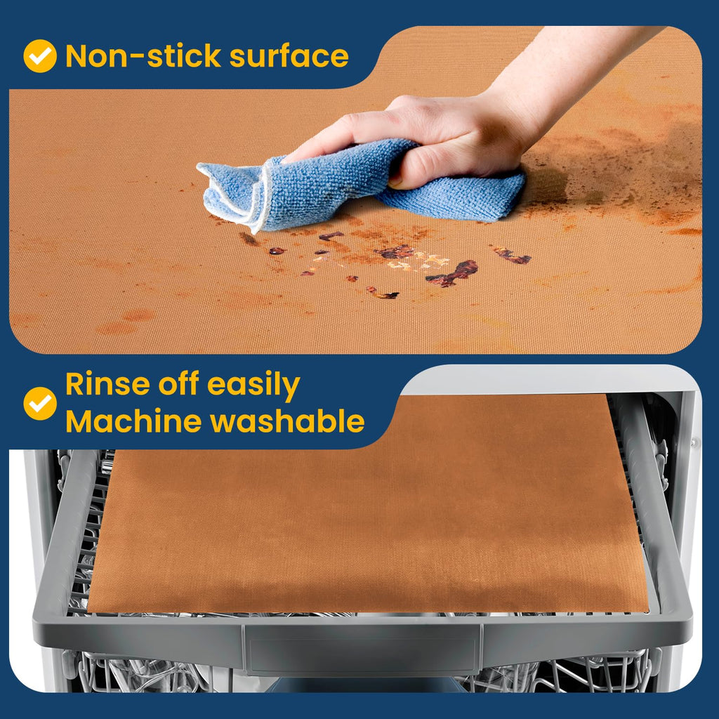 Oven Liners for Bottom of Oven -2Pack Large Heavy Duty Oven Mat, Toaster Gas Stove Oven Liner,Oven Covers for Electric Stove,Grill Mat - BPA & PFOA Free Kitchen Accessory to Keep Oven Clean