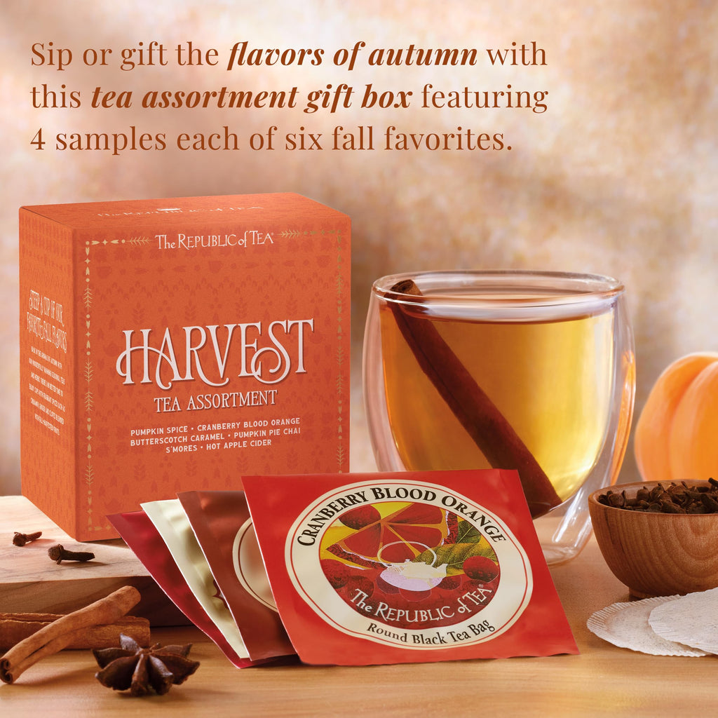 The Republic of Tea Harvest Tea Sampler Assortment, 24 Count