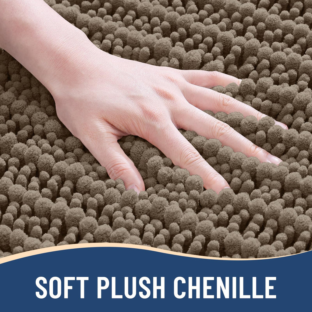 Arotive Bathroom Rugs Mat 59x35, Soft Absorbent Chenille Shaggy Bath Mat