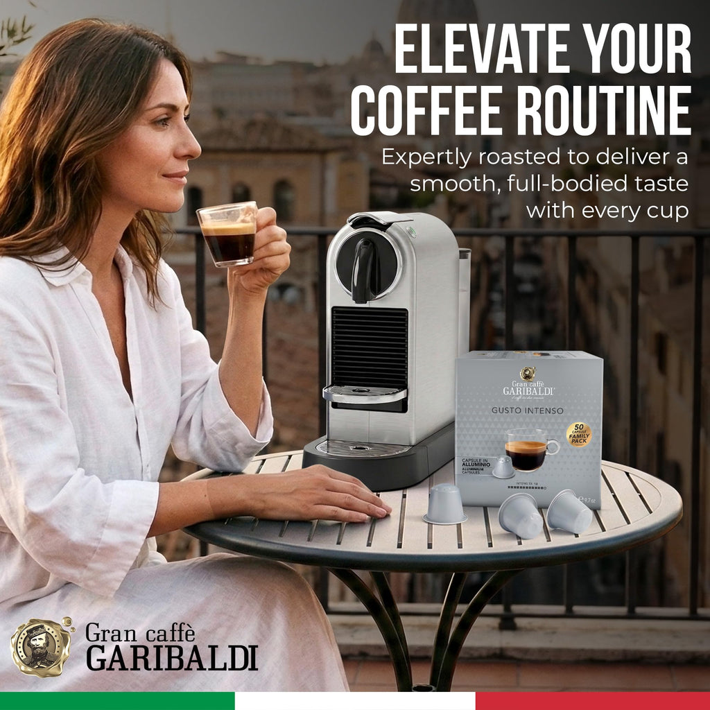 Gran Caffè Garibaldi Gusto Intenso Espresso Capsules, 50 Count Coffee Pods