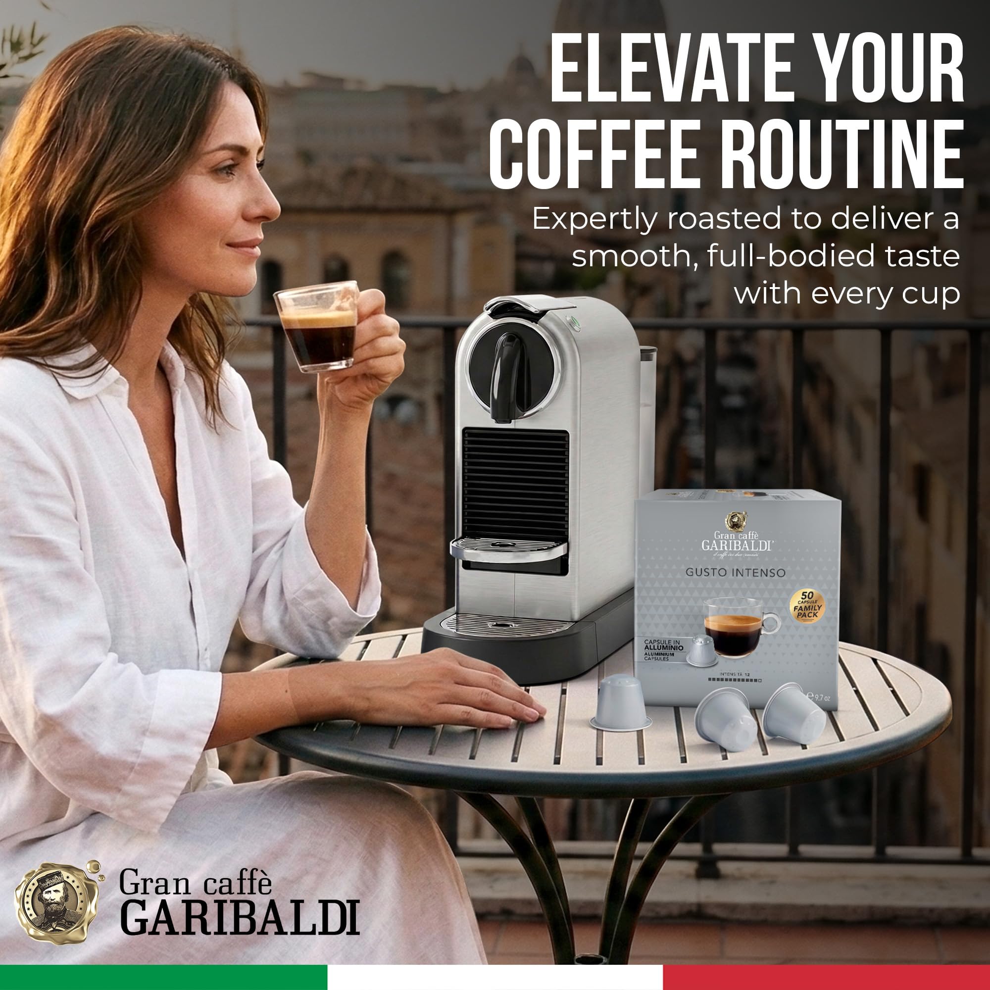 Gran Caffè Garibaldi Gusto Intenso Espresso Capsules, 50 Count Coffee Pods