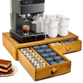 NANXITU K Cup Storage Organizer, Wood Coffee Pod and Tea Bag Holder