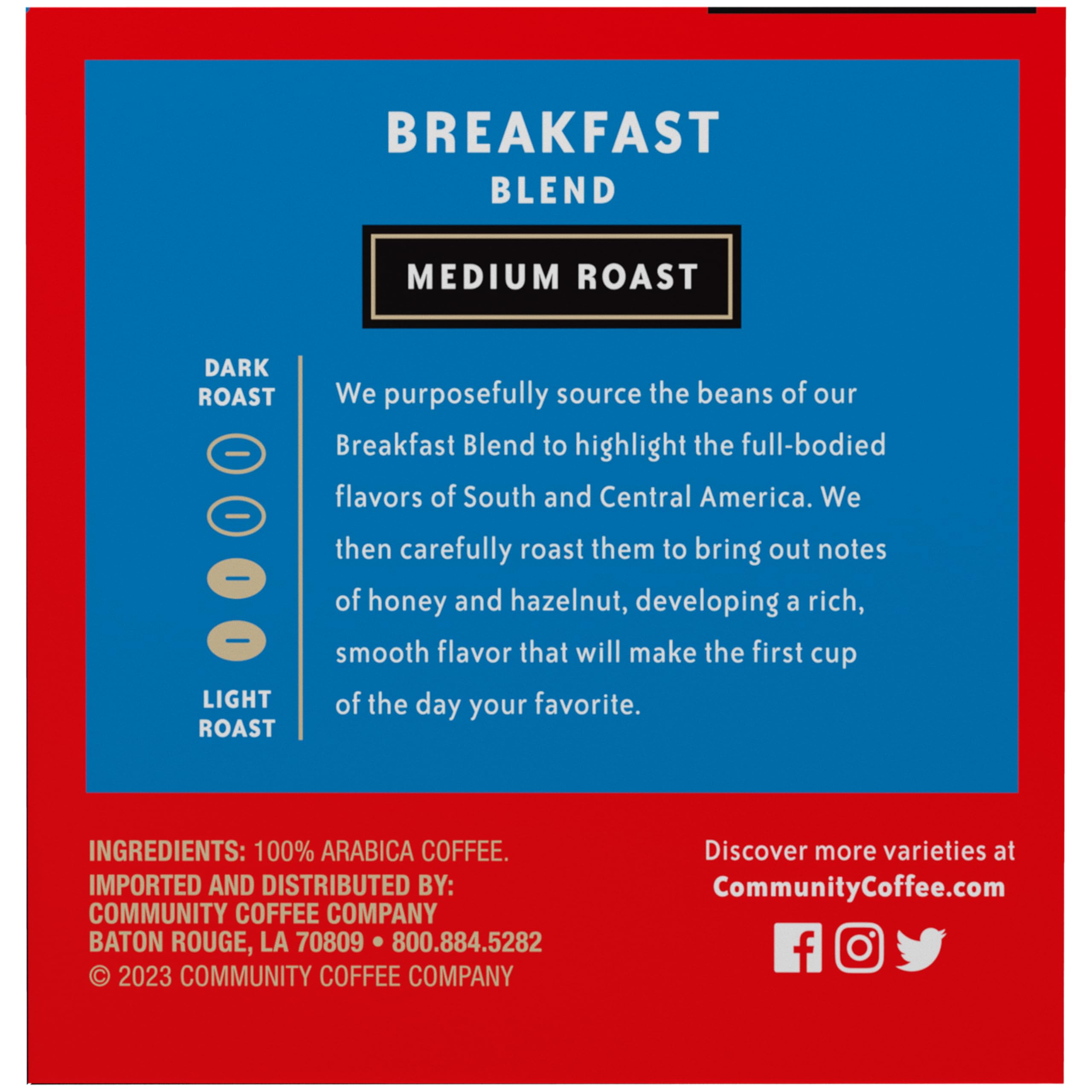 Community Coffee Breakfast Blend, Medium Roast Single-Serve Keurig K-Cup Pods, 12 Count (Pack of 1)