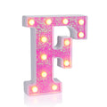 Foaky LED Letter Lights Sign Marquee Light Up Letters Sign for Night Light Wedding/Birthday Party Battery Powered Christmas Lamp Home Bar Decoration(F)