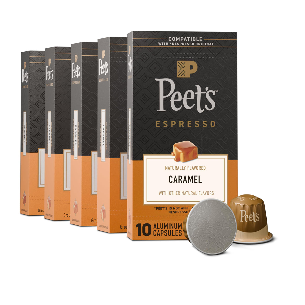 Peet's Coffee Espresso Capsules, Medium Roast, Big Bang, 50 Count