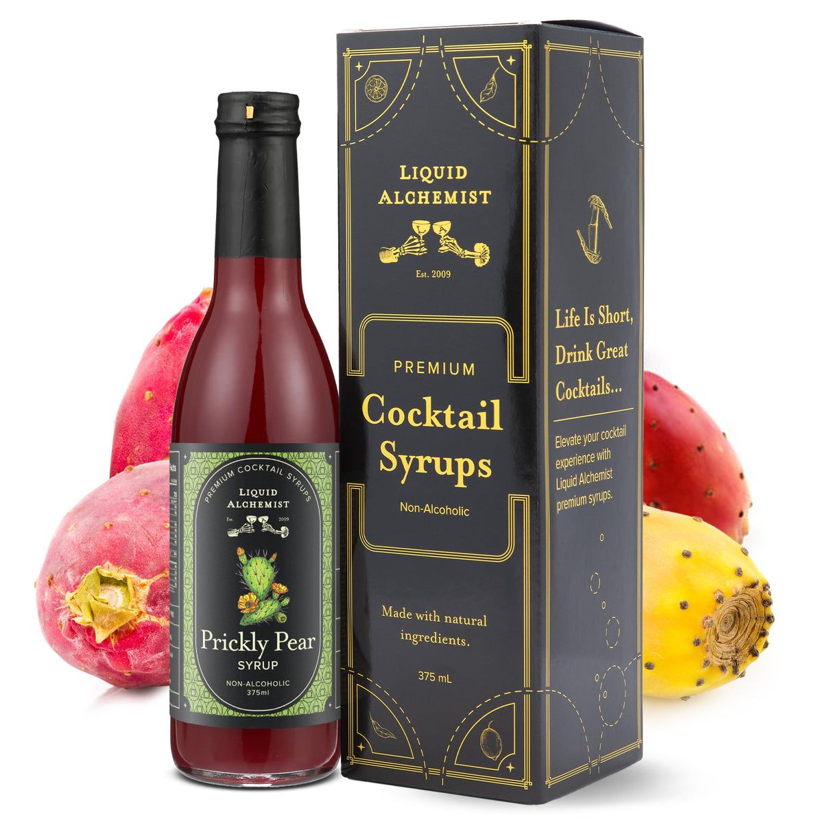 Liquid Alchemist Peach Syrup for Cocktails | Real Ingredients Make our Peach Syrup for Drinks a Perfect Bellini Mix | Small Batch, Non-GMO & Vegan | 25.4 oz Drink Mixer, Pack of 1