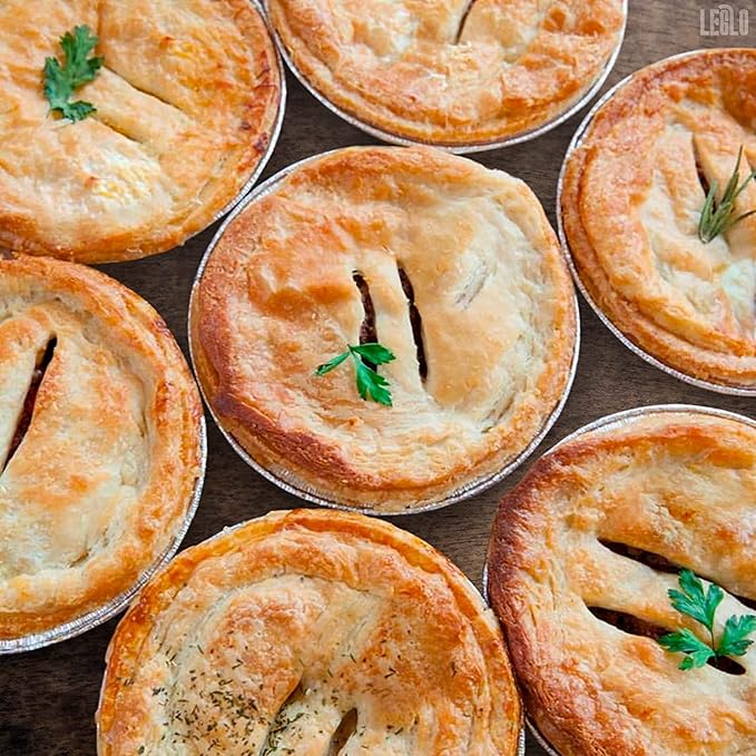Mini Pie Tins 2.9 Inch - 200 Pack Disposable Aluminum Foil Pie Pans | Durable, Lightweight & Stackable for Oven & Freezer | Great for Tarts, Baking, Meal Prep, Catering, Takeout, Parties, and Desserts