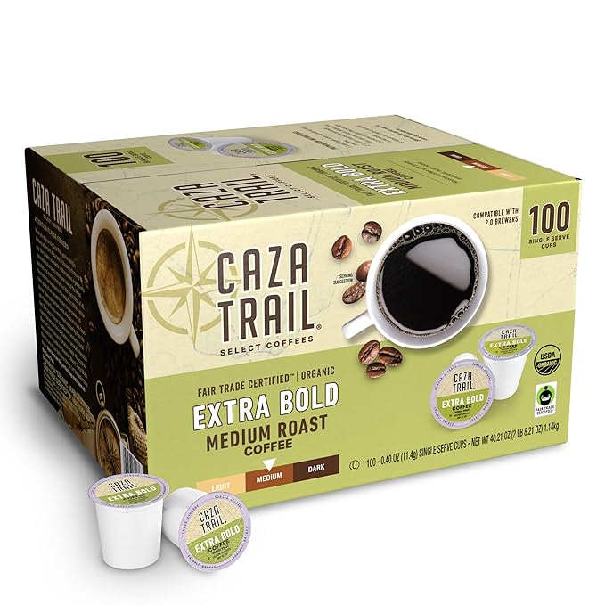 Caza Trail Coffee Pods, Blonde Roast, Single Serve (Packing May Vary)