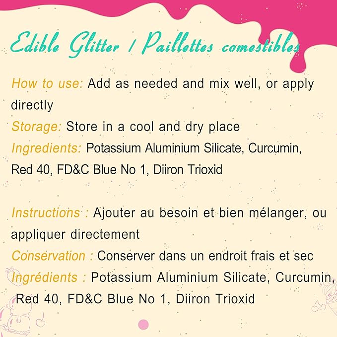 Iridescent Edible Glitter Spray - 3/4oz Luster Dust Edible Food Grade Glitter Shimmer Dust Powder for Cocktails, Drinks, Cake Decorating - Metallic Food Coloring Powder for Wine, Candy, Cookie, Icing