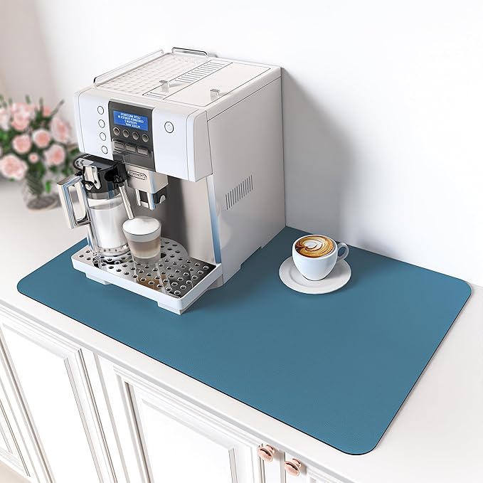 PoYang 24x16 Inch Coffee Mat, Large Dish Drying Mat