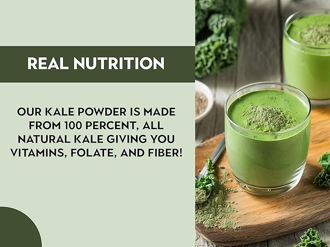 Ancient Roots Kale Powder - All-natural Vegetable Powder, No Sugar Added, No Preservatives, Supports Heart Health, Natural Source of Fiber - 3.5 ounces (20 servings)