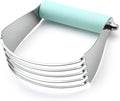 Spring Chef Stainless Steel Large Size Dough Blender For Baking, Professional Manual Dough Cutter Tool, Dishwasher Safe Puff Pastry Cutter Tool with Sharp Blades, Pastry Blender for Easy Mixing - Mint