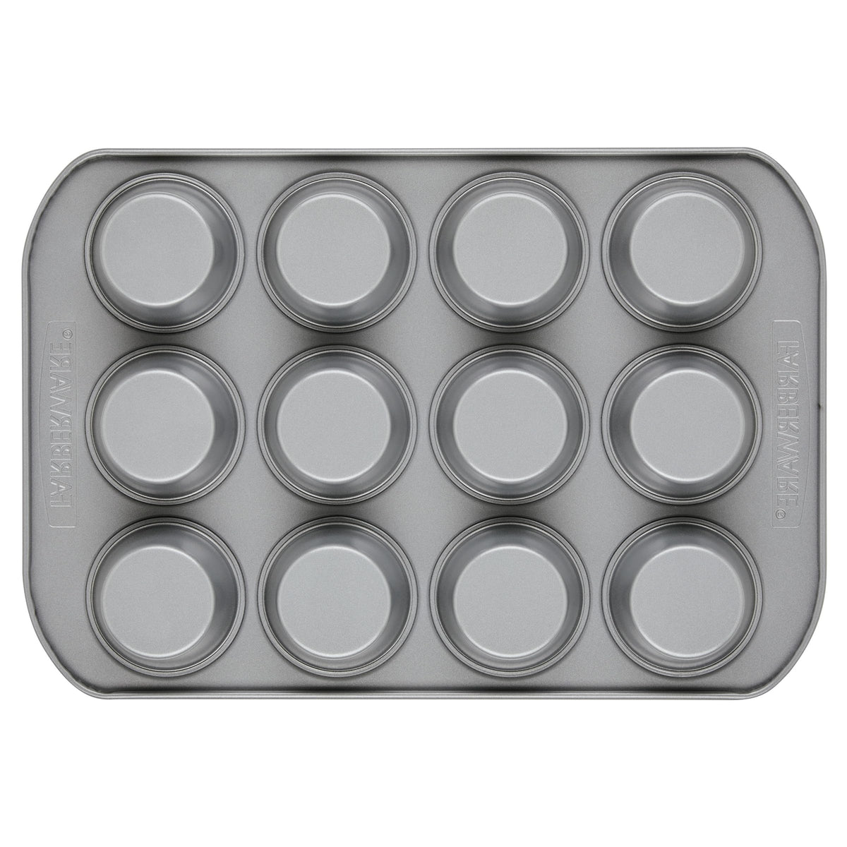 Farberware Bakeware Nonstick Muffin & Cupcake Pans, 12-Cup, Gray