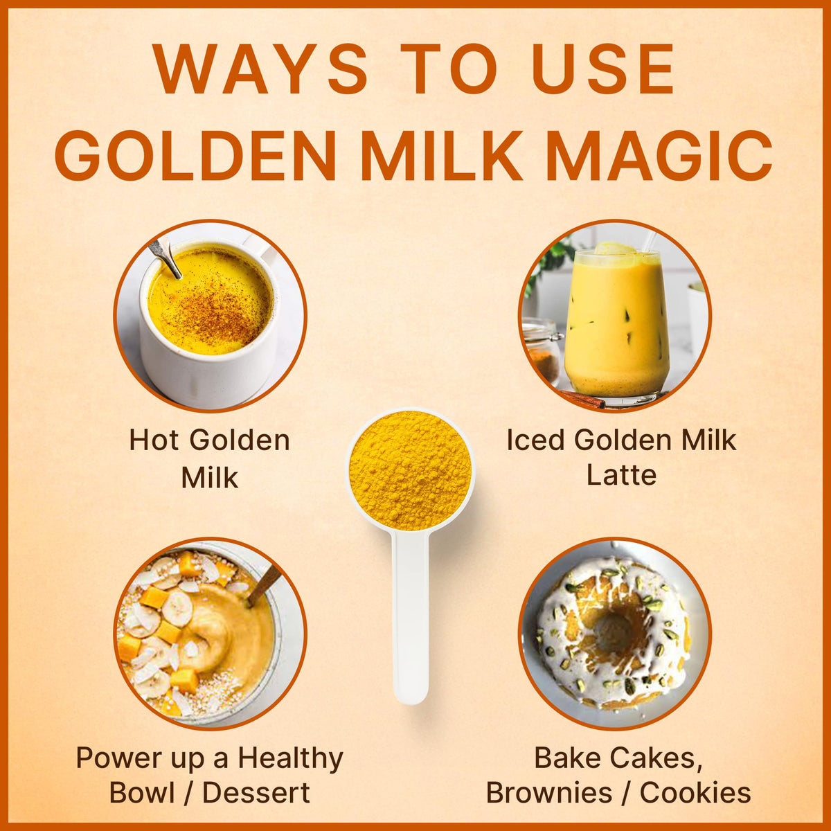 MEGAPLANTS Golden Milk Powder | Turmeric Ashwagandha Superfood Latte Mix