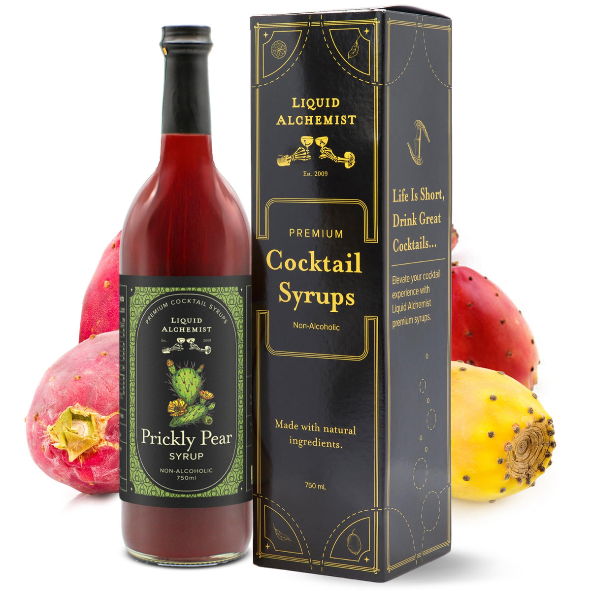 Liquid Alchemist Peach Syrup for Cocktails | Real Ingredients Make our Peach Syrup for Drinks a Perfect Bellini Mix | Small Batch, Non-GMO & Vegan | 25.4 oz Drink Mixer, Pack of 1