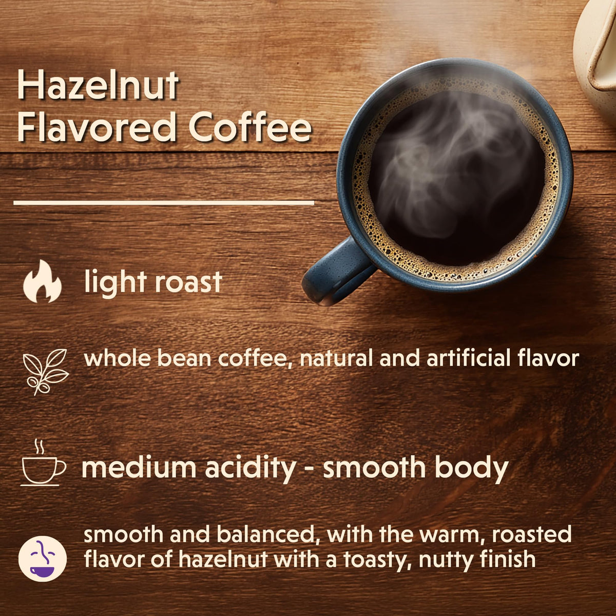 Coffee Bean Direct Hazelnut Flavored, Whole Bean, 5lb Bag
