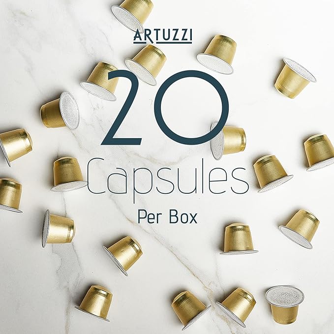 Artuzzi Lungo Venezia I 120ct Espresso Capsules Compatible with Nespresso Original Machines I Dark Roast I Intensity 8 I Aluminum & Recyclable Lungo Pods I Italian Roast