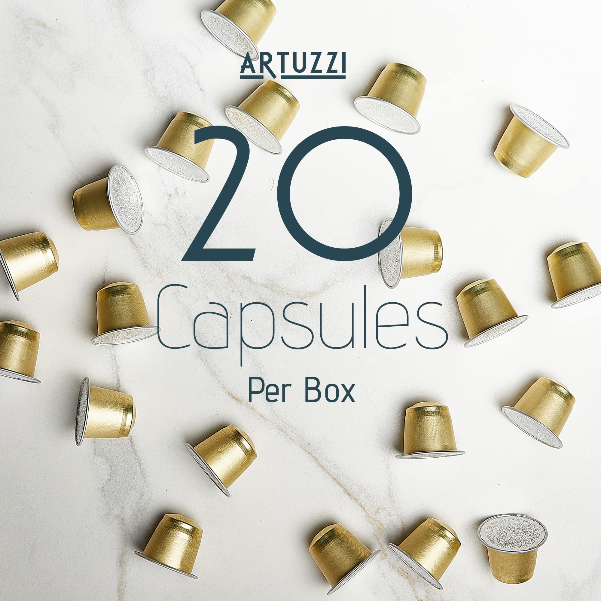 Artuzzi Lungo Venezia I 120ct Espresso Capsules Compatible with Nespresso Original Machines I Dark Roast I Intensity 8 I Aluminum & Recyclable Lungo Pods I Italian Roast