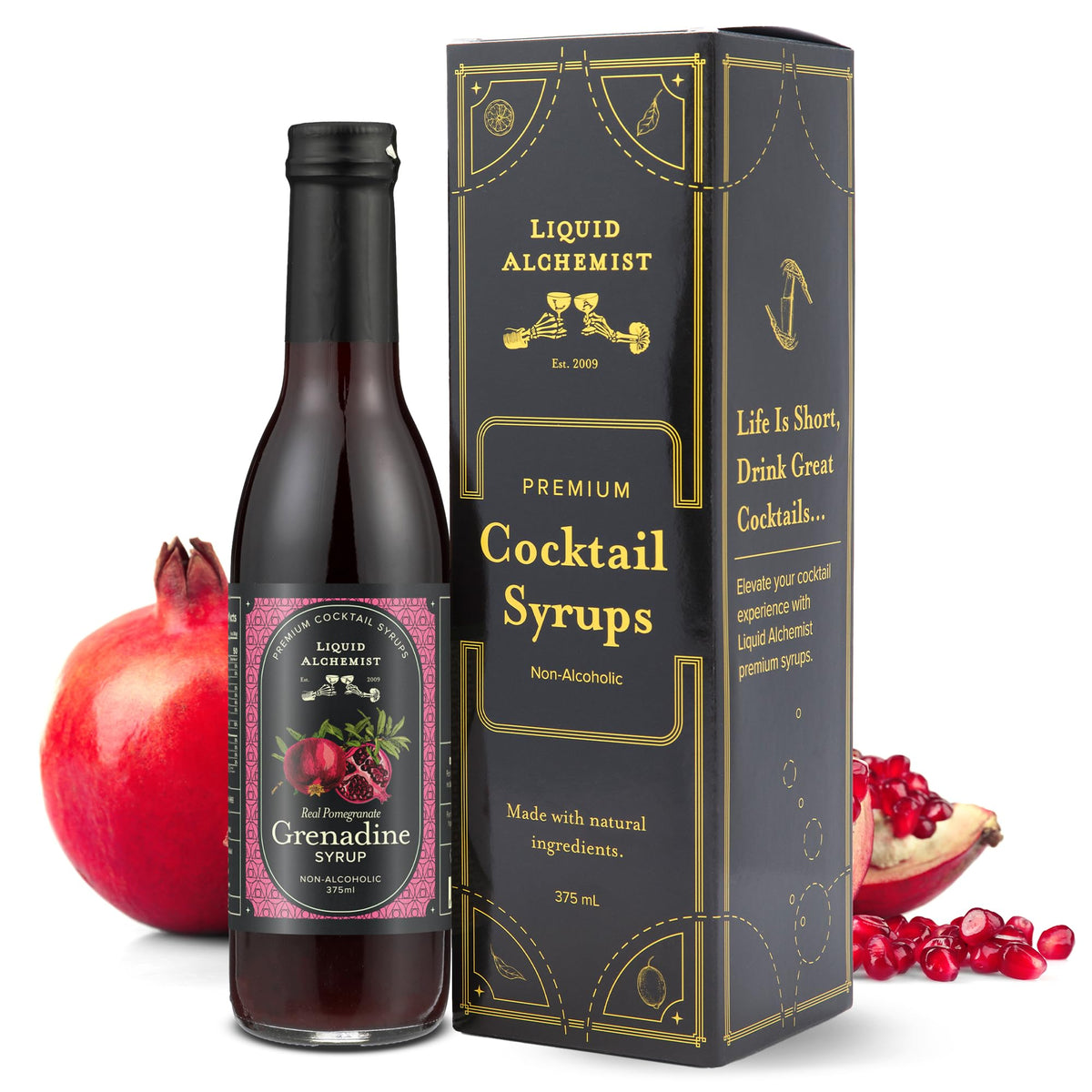 Liquid Alchemist Peach Syrup for Cocktails | Real Ingredients Make our Peach Syrup for Drinks a Perfect Bellini Mix | Small Batch, Non-GMO & Vegan | 25.4 oz Drink Mixer, Pack of 1
