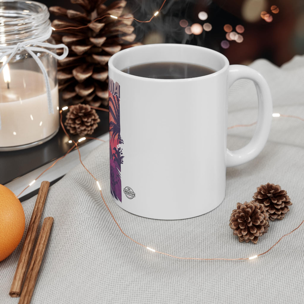 CREATIVE DESIGN PRINTS 11 OZ Novelty Coffee Mugs - Christmas Gift (California Vibes Theme)