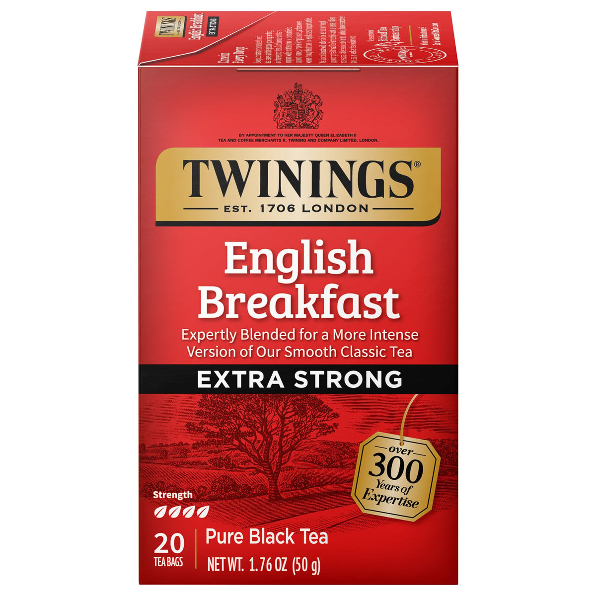 Twinings Blackcurrant Breeze Black Tea Individually Wrapped Bags, 20 Count (Pack of 1), Sweet, Tangy Taste, Caffeinated, Enjoy Hot or Iced, 20 Teabags