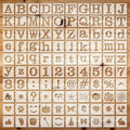 Fainne 100 Pcs 2 Inch Alphabet Stencils Small Stencils for Painting