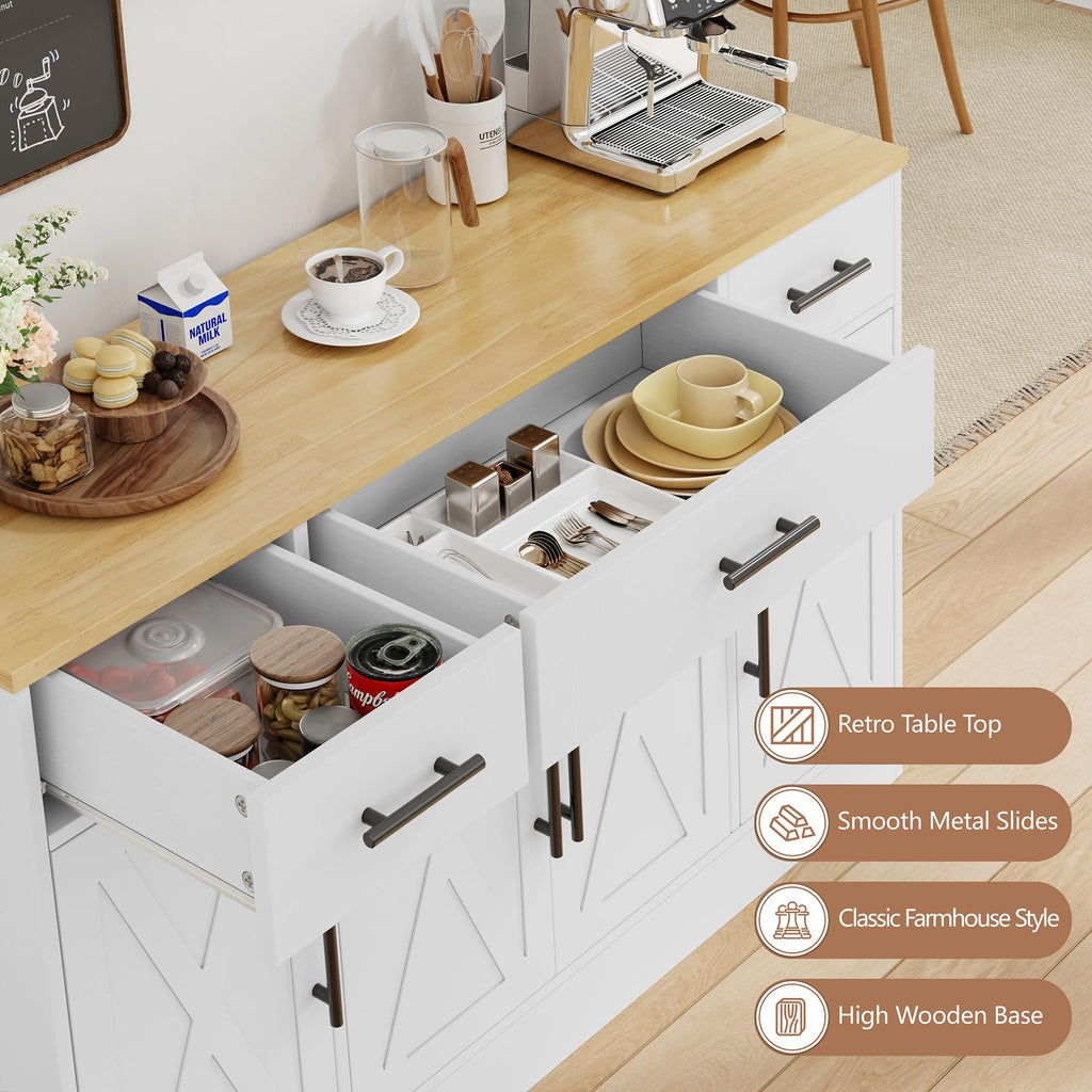 Vongrasig 53” Sideboard Buffet Cabinet with with Storage