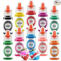 Oil Based Food Coloring for Chocolate 10 Colors Edible Food Dye for Sugar Candy Melts Oil Frosting Icing Dye for Backing Cookies Fondant Food Color for Cake Decorating - 0.25 Fl. Oz/Bottles