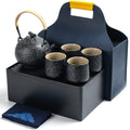 TEANAGOO Japanese Tea Set, Chinese Tea Sets, Porcelain Japanese Tea Cups, Chinese Gongfu Tea Set, Asian Tea Set for Adults, Japanese Teapot Set, 1 Teapot (700ml/25oz) + 4 Tea Cups(205ml/7.2oz), U2
