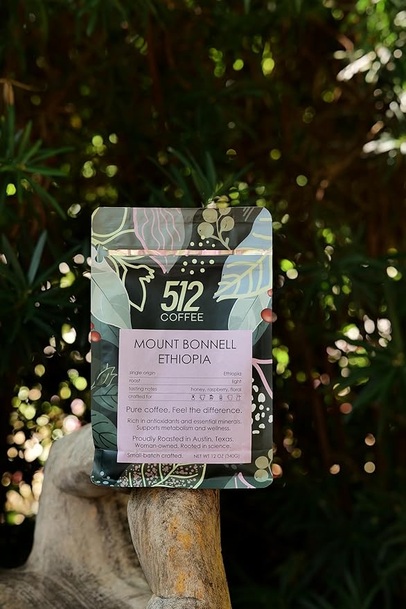 512 Coffee – Specialty Ethiopian Whole Bean Coffee, Light Roast – Mount Bonnell Ethiopia – Freshly Hand-Roasted Arabica, Premium Small Batch, Single Origin