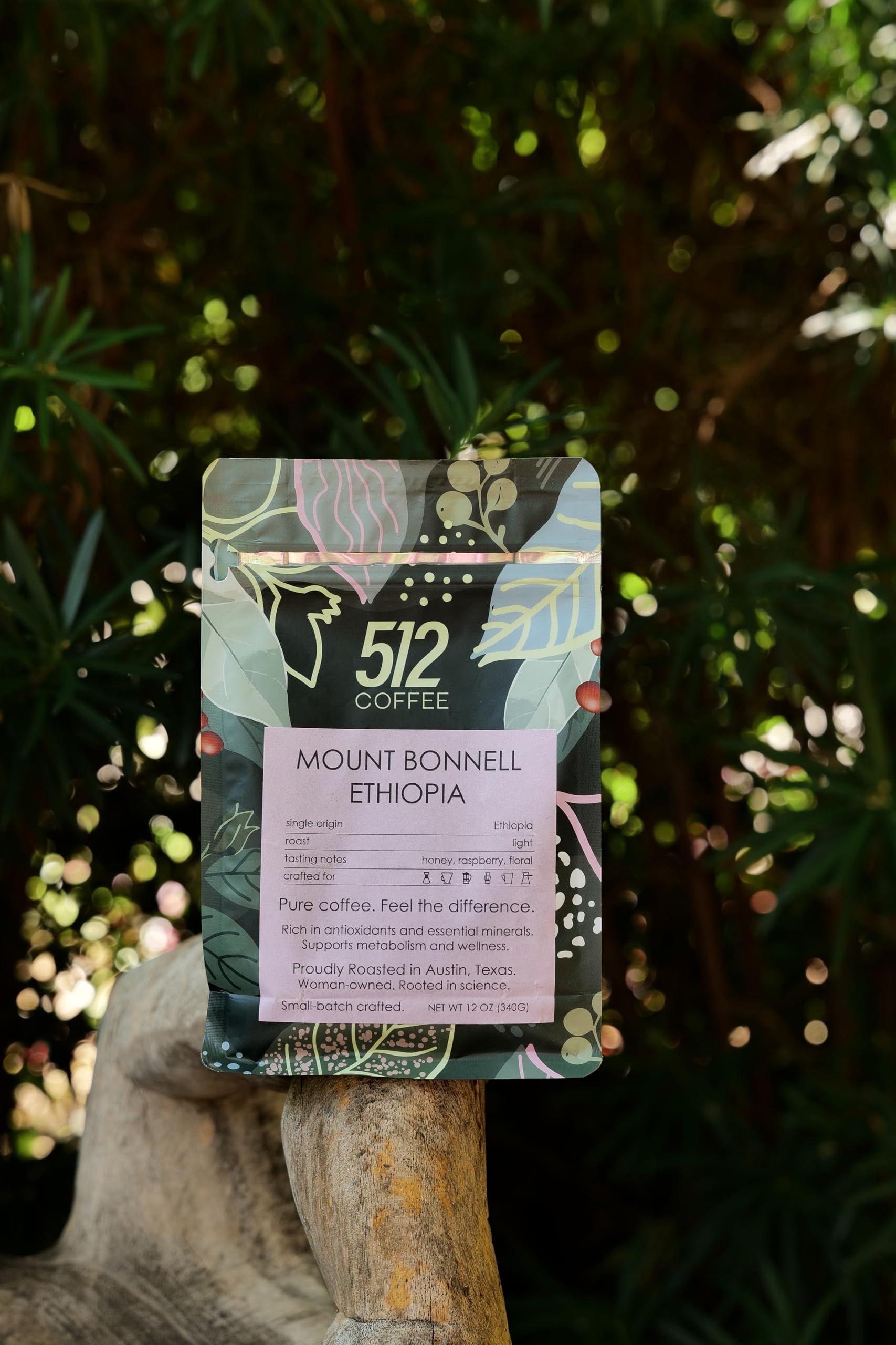 512 Coffee – Specialty Ethiopian Whole Bean Coffee, Light Roast – Mount Bonnell Ethiopia – Freshly Hand-Roasted Arabica, Premium Small Batch, Single Origin