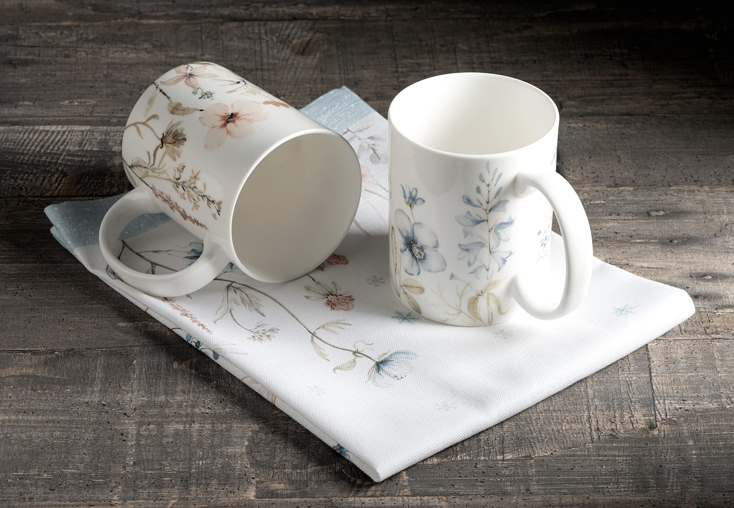 Maison d' Hermine Coffee Mug with Handles Tea Cups (15 Ounce, Pack of 2)