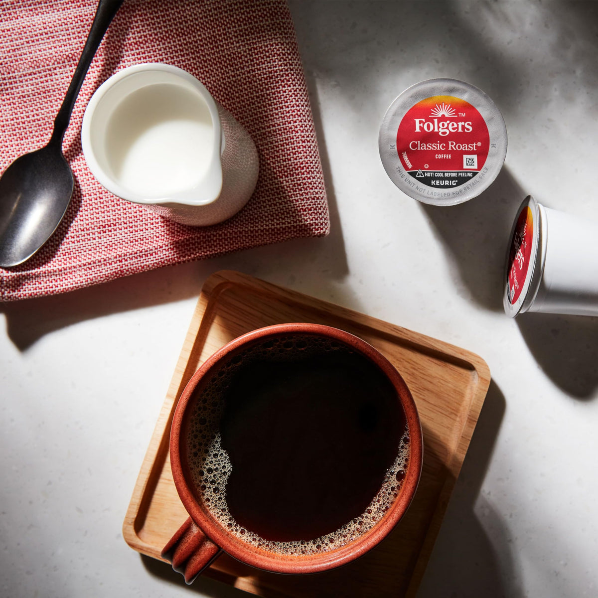 Folgers Classic Roast Coffee, Medium Roast, Keurig K-Cup Pods, 72 Count