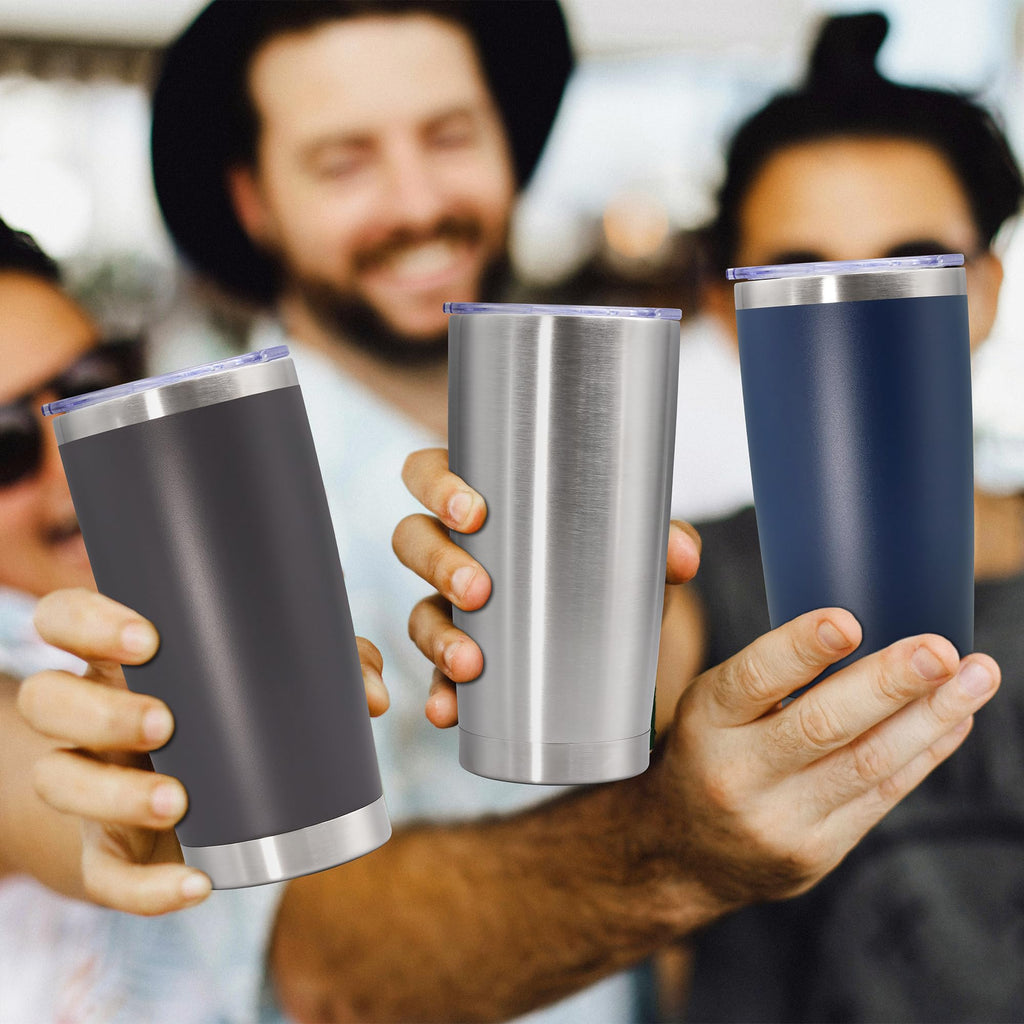 20oz Tumbler Stainless Steel Tumbler Coffee Tumbler with Lid Navy, 8P