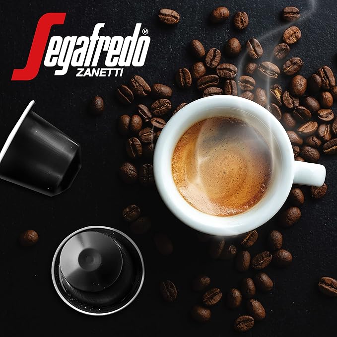 Segafredo Zanetti Espresso Capsules – Aluminum Pods for Nespresso Original Machines – Ovation & Forte Variety Pack Premium Espresso – Dark and Extra Dark Roast – Ovation & Forte, 10 Count (Pack of 4)